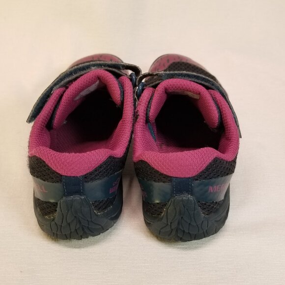 Merrell Girl's Size 12 Hiking Running Shoes Blue & Pink - Picture 4 of 12